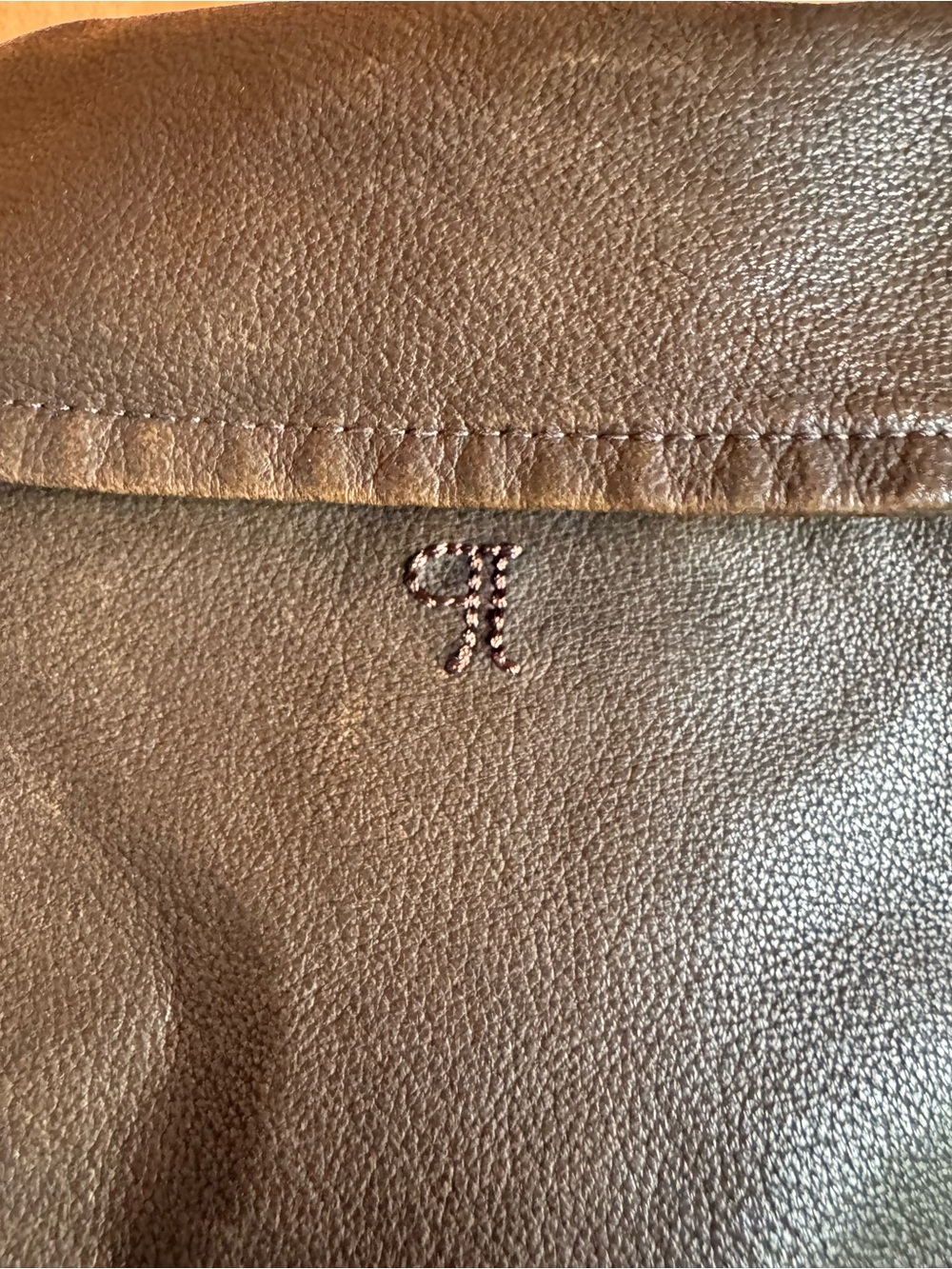 Pilcro Anthropologie Washed Faux Leather Cropped Moto Jacket Brown Size Large - Picture 7 of 11